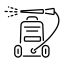 A cartoon image of a pressure washer. DPM Surface Care